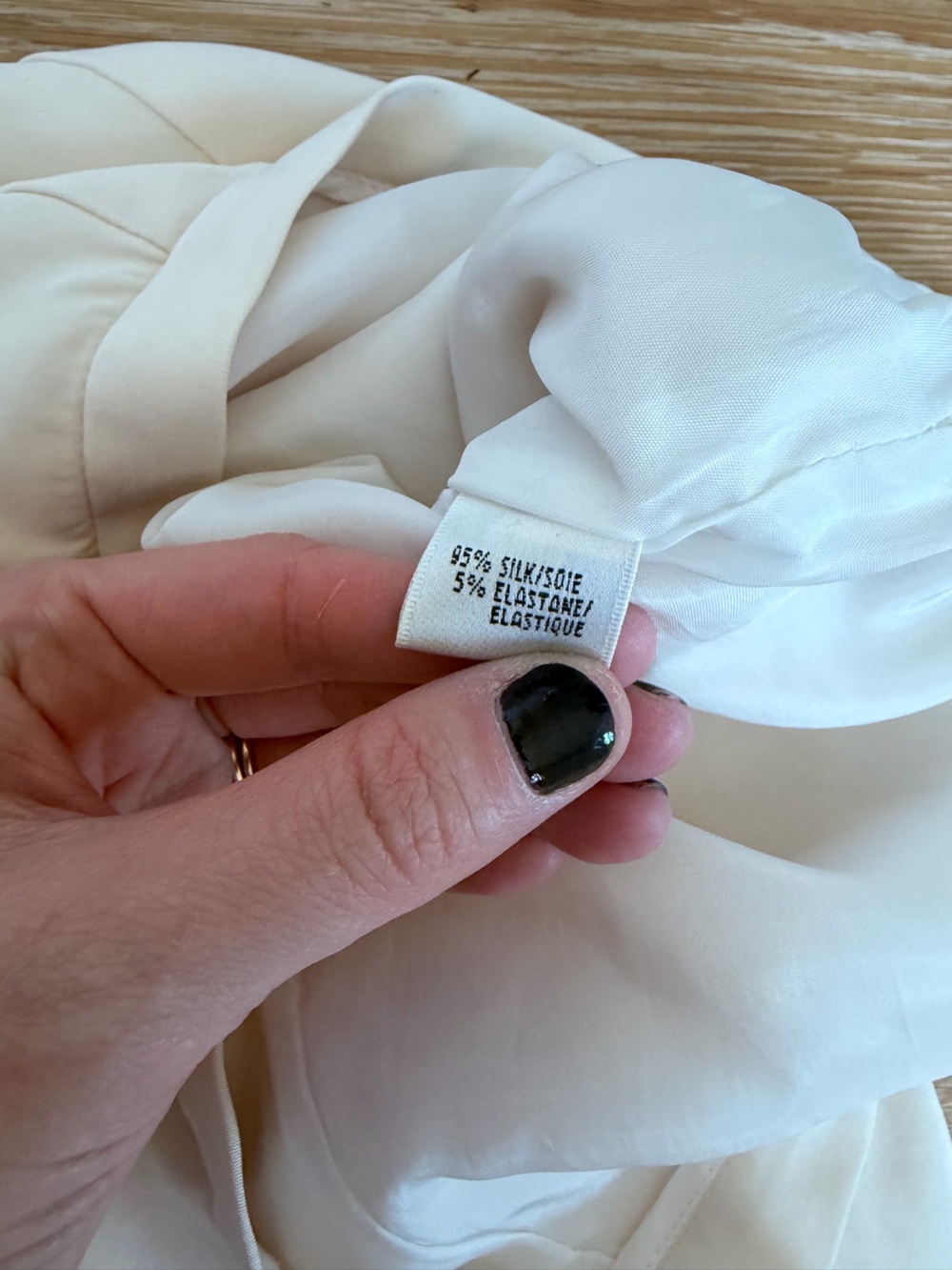 Lafayette 148 • Cream Silk Pants - Picture 6 of 10